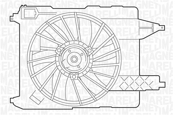 Ventilatorwiel-motorkoeling Magneti Marelli 069422355010
