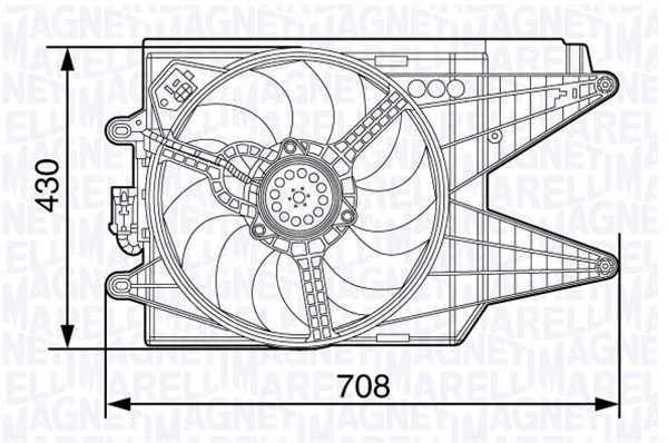 Ventilatorwiel-motorkoeling Magneti Marelli 069422469010