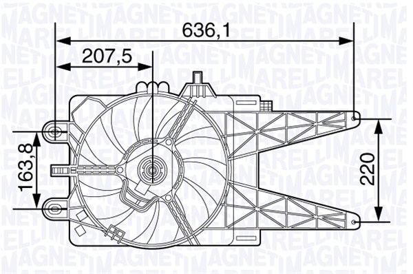 Ventilatorwiel-motorkoeling Magneti Marelli 069422478010
