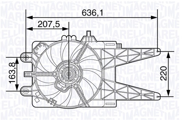 Ventilatorwiel-motorkoeling Magneti Marelli 069422479010
