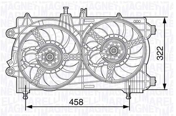 Ventilatorwiel-motorkoeling Magneti Marelli 069422481010