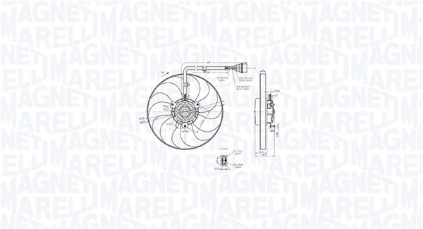 Ventilatorwiel-motorkoeling Magneti Marelli 069422847010