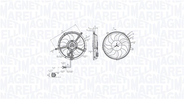 Ventilatorwiel-motorkoeling Magneti Marelli 069422850010