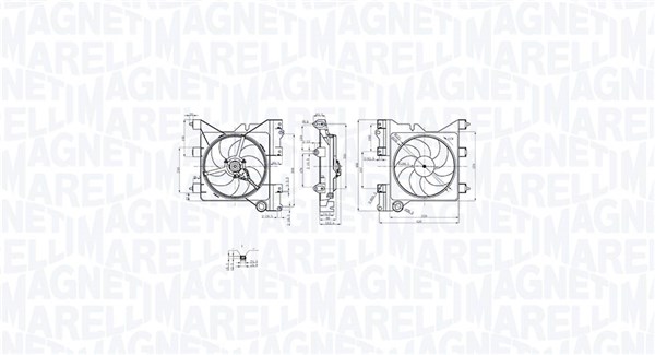 Ventilatorwiel-motorkoeling Magneti Marelli 069422852010