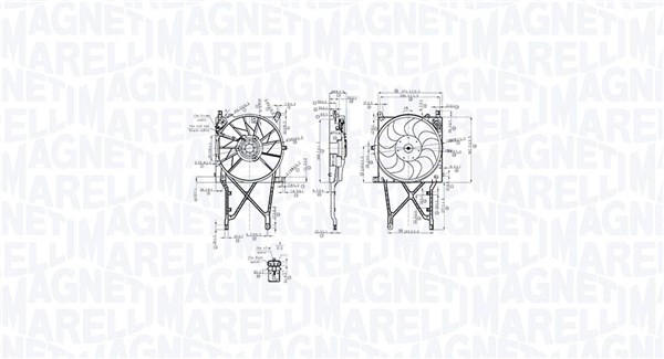 Ventilatorwiel-motorkoeling Magneti Marelli 069422863010