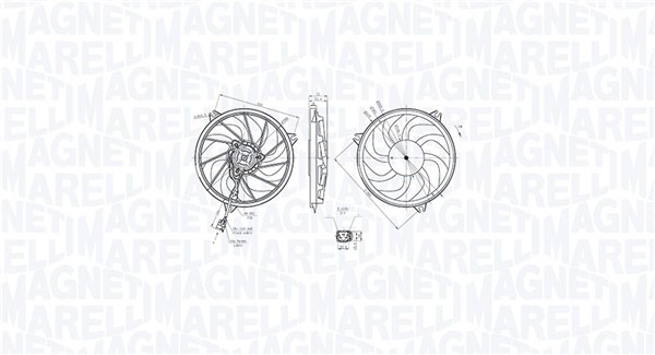 Ventilatorwiel-motorkoeling Magneti Marelli 069422865010