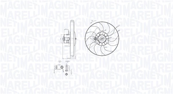 Ventilatorwiel-motorkoeling Magneti Marelli 069422868010