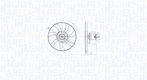 Ventilatorwiel-motorkoeling Magneti Marelli 069422872010