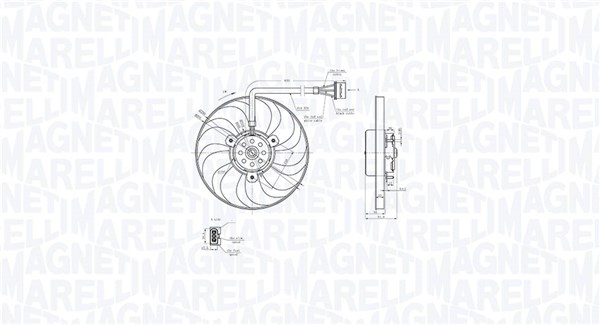 Ventilatorwiel-motorkoeling Magneti Marelli 069422876010