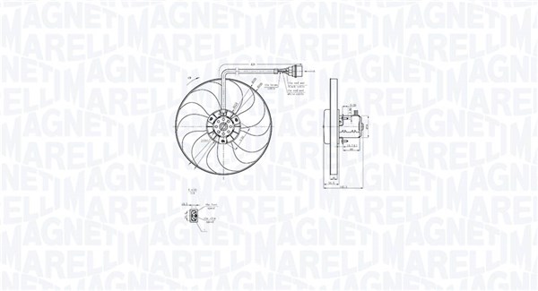 Ventilatorwiel-motorkoeling Magneti Marelli 069422877010