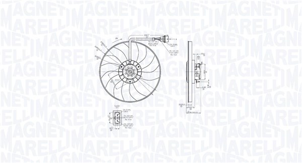 Ventilatorwiel-motorkoeling Magneti Marelli 069422878010