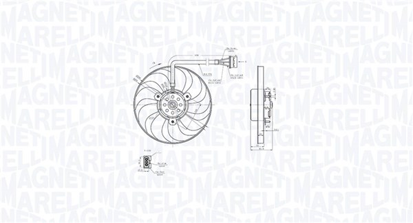 Ventilatorwiel-motorkoeling Magneti Marelli 069422883010