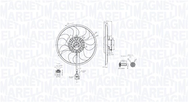 Ventilatorwiel-motorkoeling Magneti Marelli 069422889010