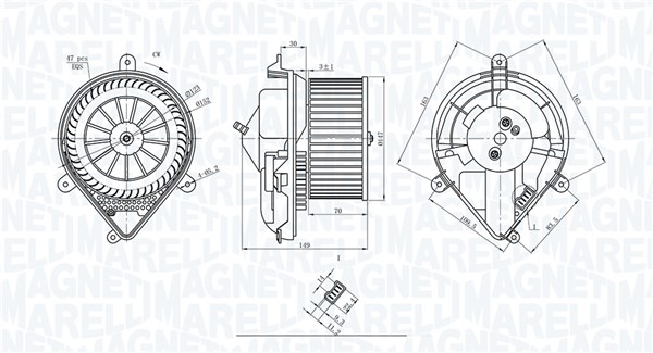 Kachelventilator Magneti Marelli 069412228010