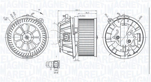 Magneti Marelli Kachelventilator 069412240010