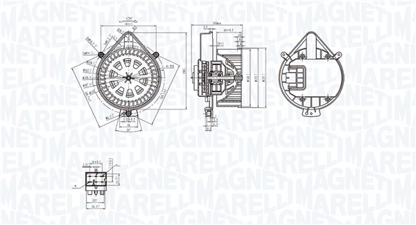 Kachelventilator Magneti Marelli 069412281010