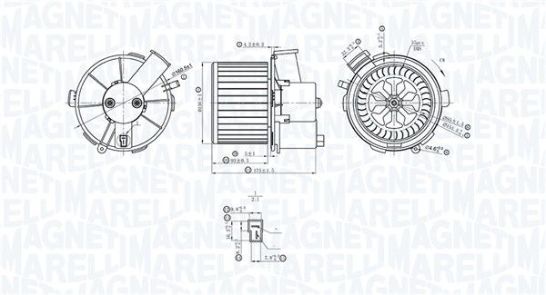 Kachelventilator Magneti Marelli 069412402010