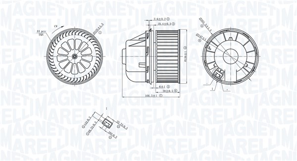 Kachelventilator Magneti Marelli 069412729010