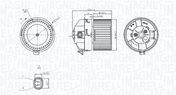 Kachelventilator Magneti Marelli 069412751010