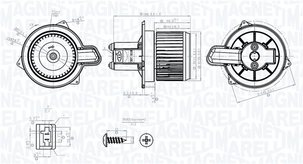 Interieurventilatie Magneti Marelli 069412781010