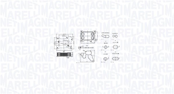 Oliekoeler motorolie Magneti Marelli 350300001300