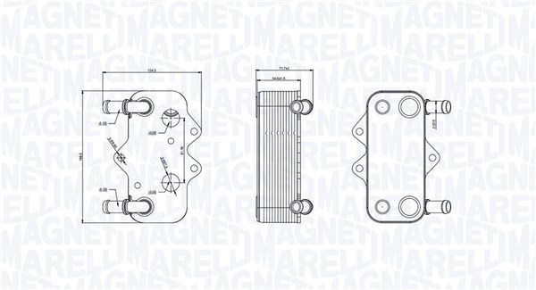 Oliekoeler motorolie Magneti Marelli 350300002100