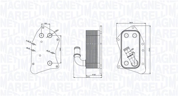 Oliekoeler motorolie Magneti Marelli 350300002300