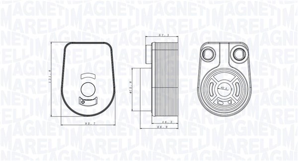 Oliekoeler motorolie Magneti Marelli 350300002800