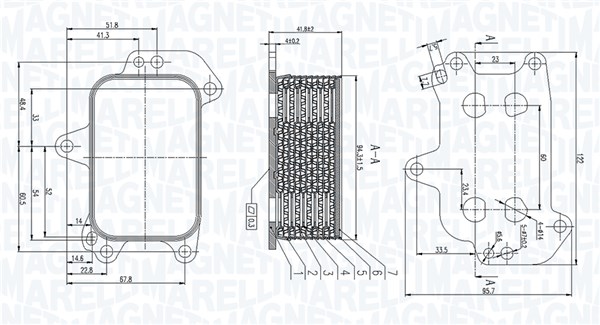 Oliekoeler, motorolie Magneti Marelli 350300005100