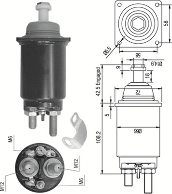 Starter magneetschakelaar Magneti Marelli 940113050313