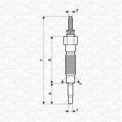 Gloeibougie Magneti Marelli 062900132304