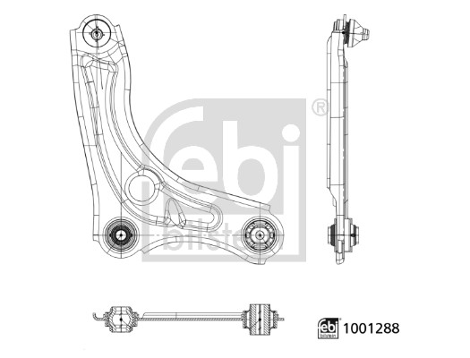 Draagarm, wielophanging Febi Bilstein 1001288
