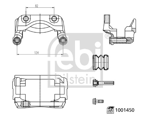 Houder, remklauw Febi Bilstein 1001450