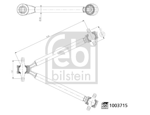 Draagarm, wielophanging Febi Bilstein 1003715