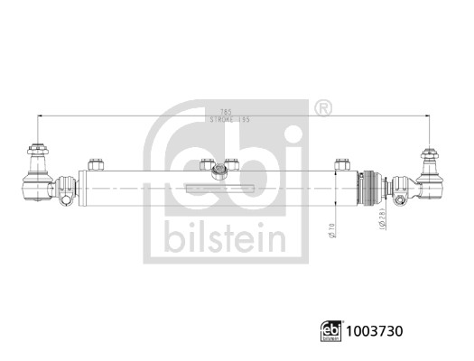Werkcilinder, stuurbekrachtiging Febi Bilstein 1003730