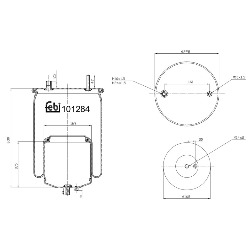 Veerbalg Febi Bilstein 101284