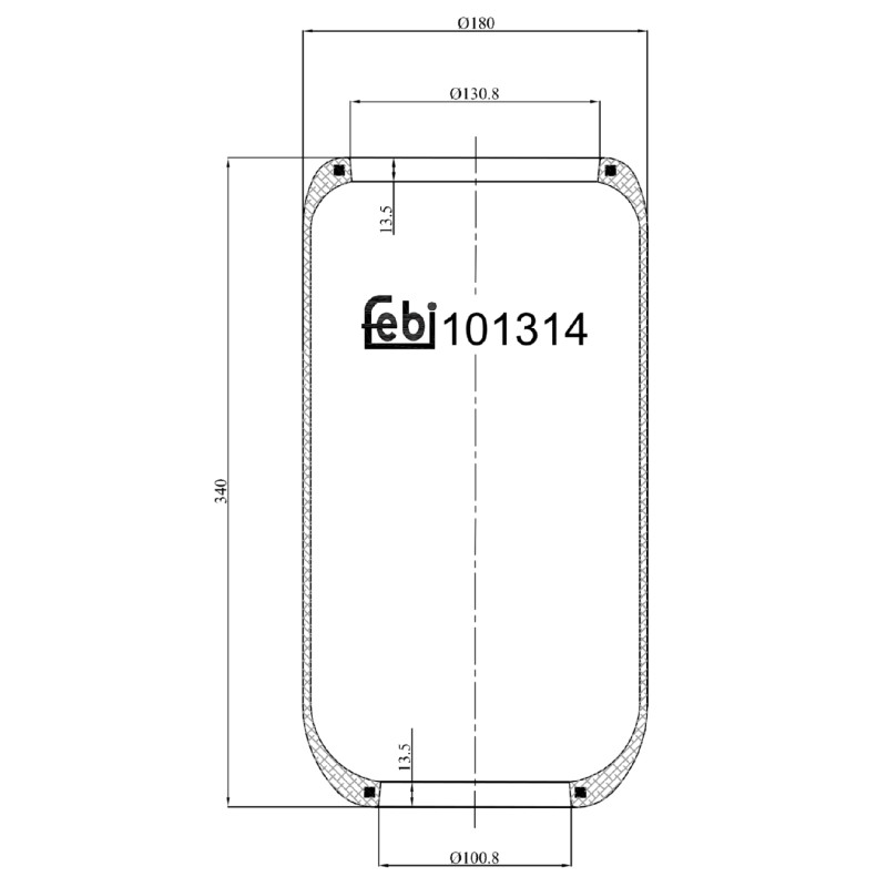 Veerbalg Febi Bilstein 101314