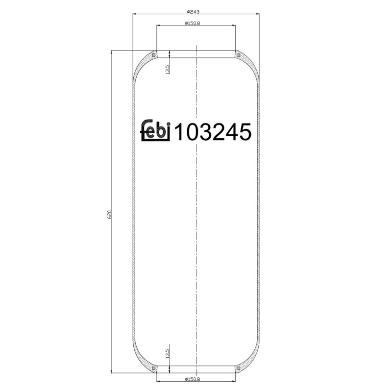 Veerbalg Febi Bilstein 103245