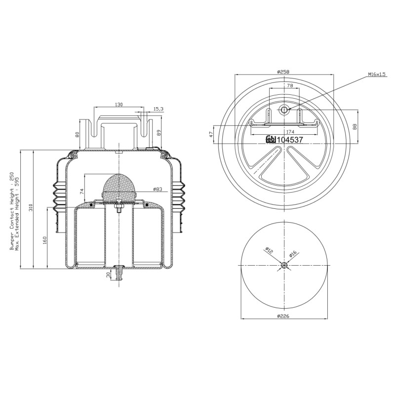 Veerbalg Febi Bilstein 104537