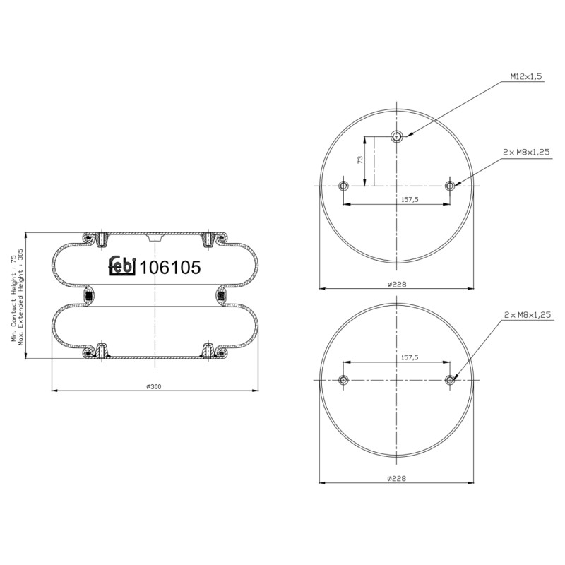 Veerbalg Febi Bilstein 106105