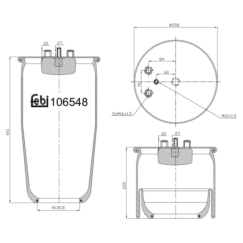 Veerbalg Febi Bilstein 106548