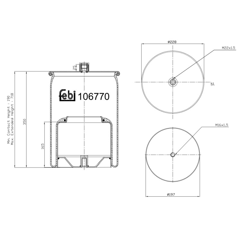 Veerbalg Febi Bilstein 106770