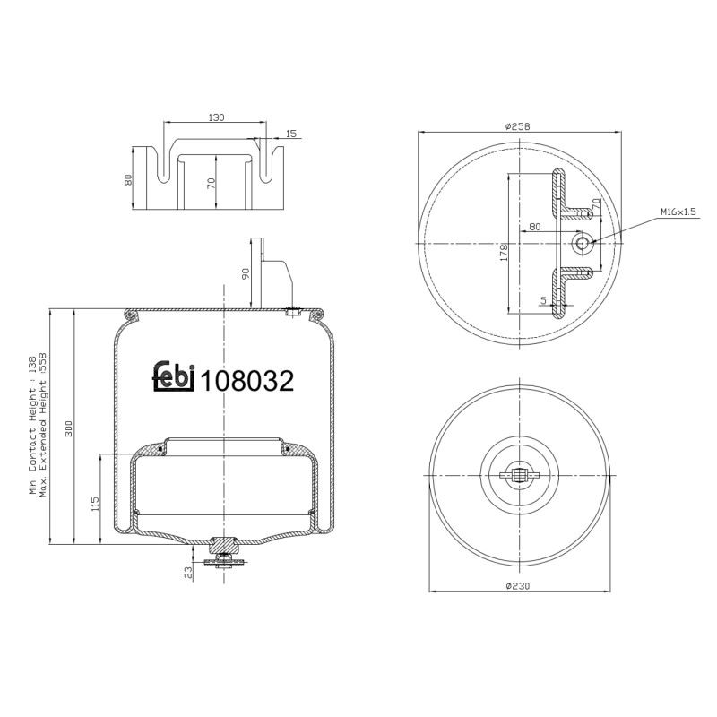 Veerbalg Febi Bilstein 108032