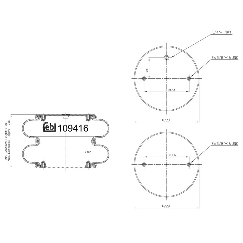 Veerbalg Febi Bilstein 109416