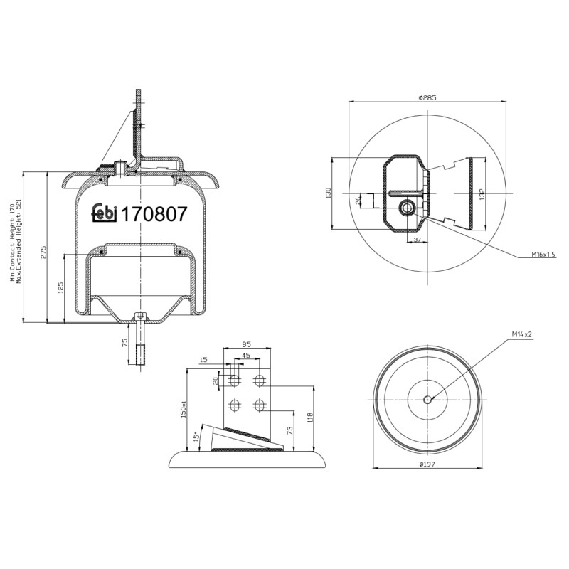 Veerbalg Febi Bilstein 170807