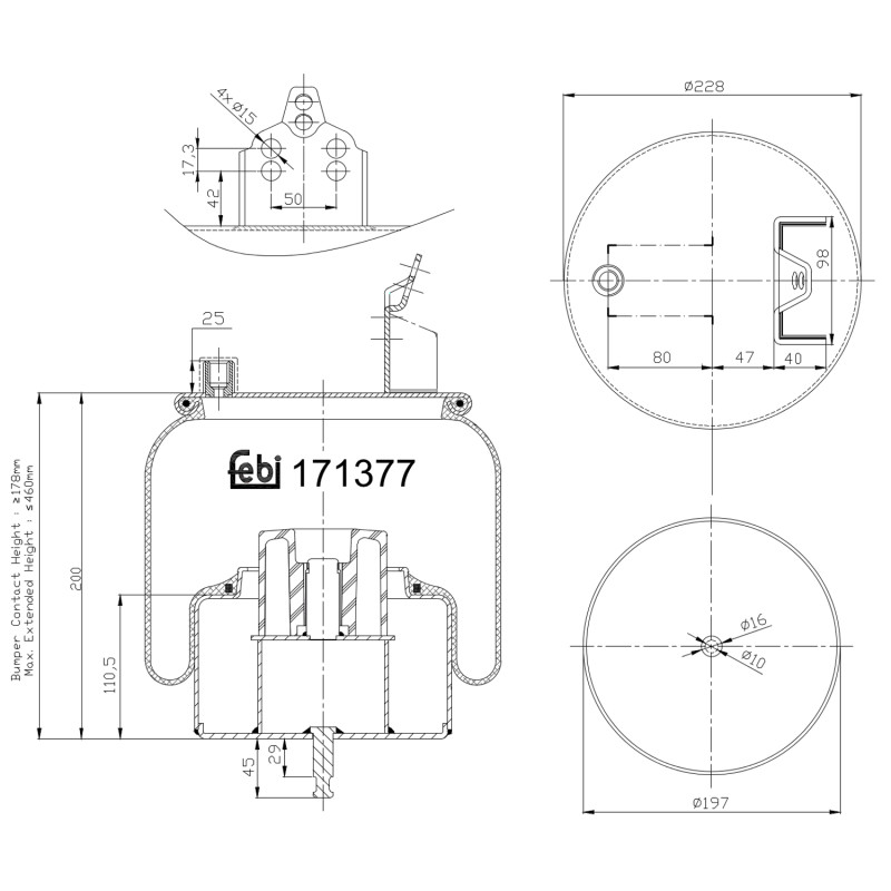 Veerbalg Febi Bilstein 171377