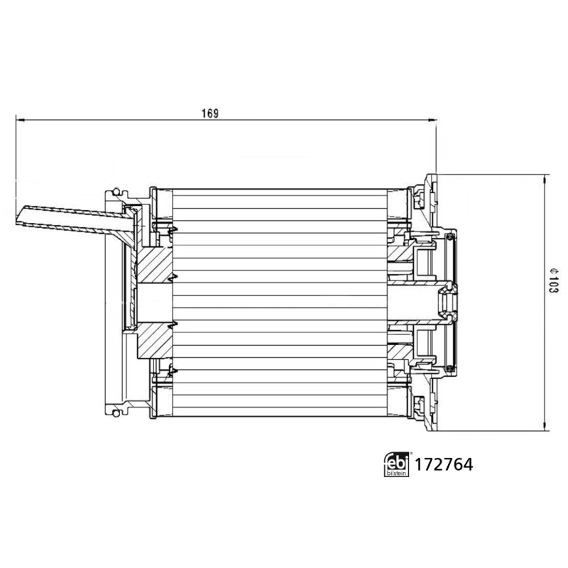 Brandstoffilter Febi Bilstein 172764