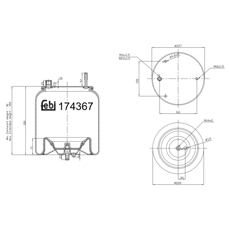 Veerbalg Febi Bilstein 174367