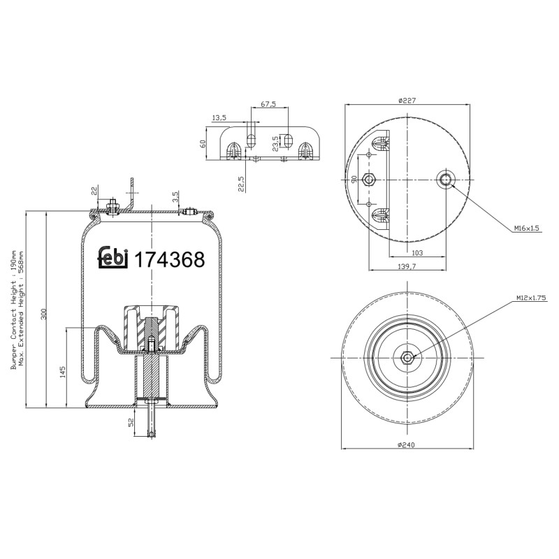 Veerbalg Febi Bilstein 174368