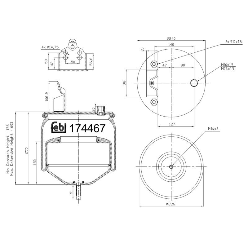 Veerbalg Febi Bilstein 174467